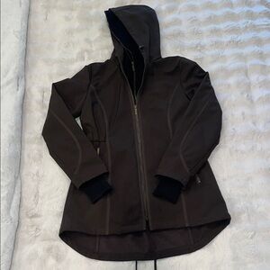 Women's Olive Green Hooded rain Jacket